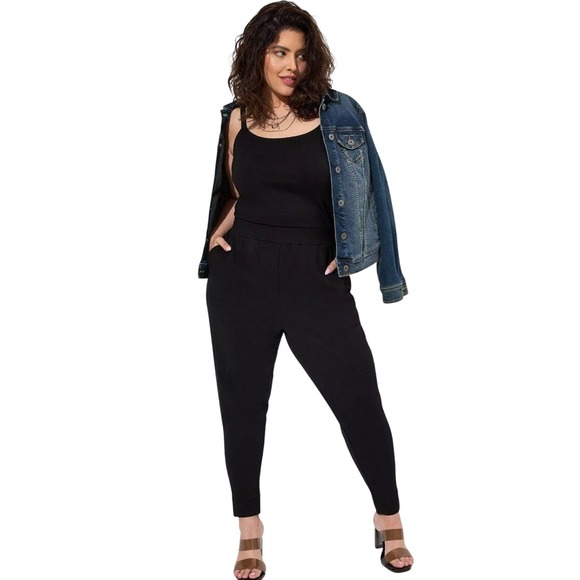 torrid Pants - Torrid Ponte Sleeveless Jumpsuit Deep Black Plus Size 3X 22-24 New With Tags